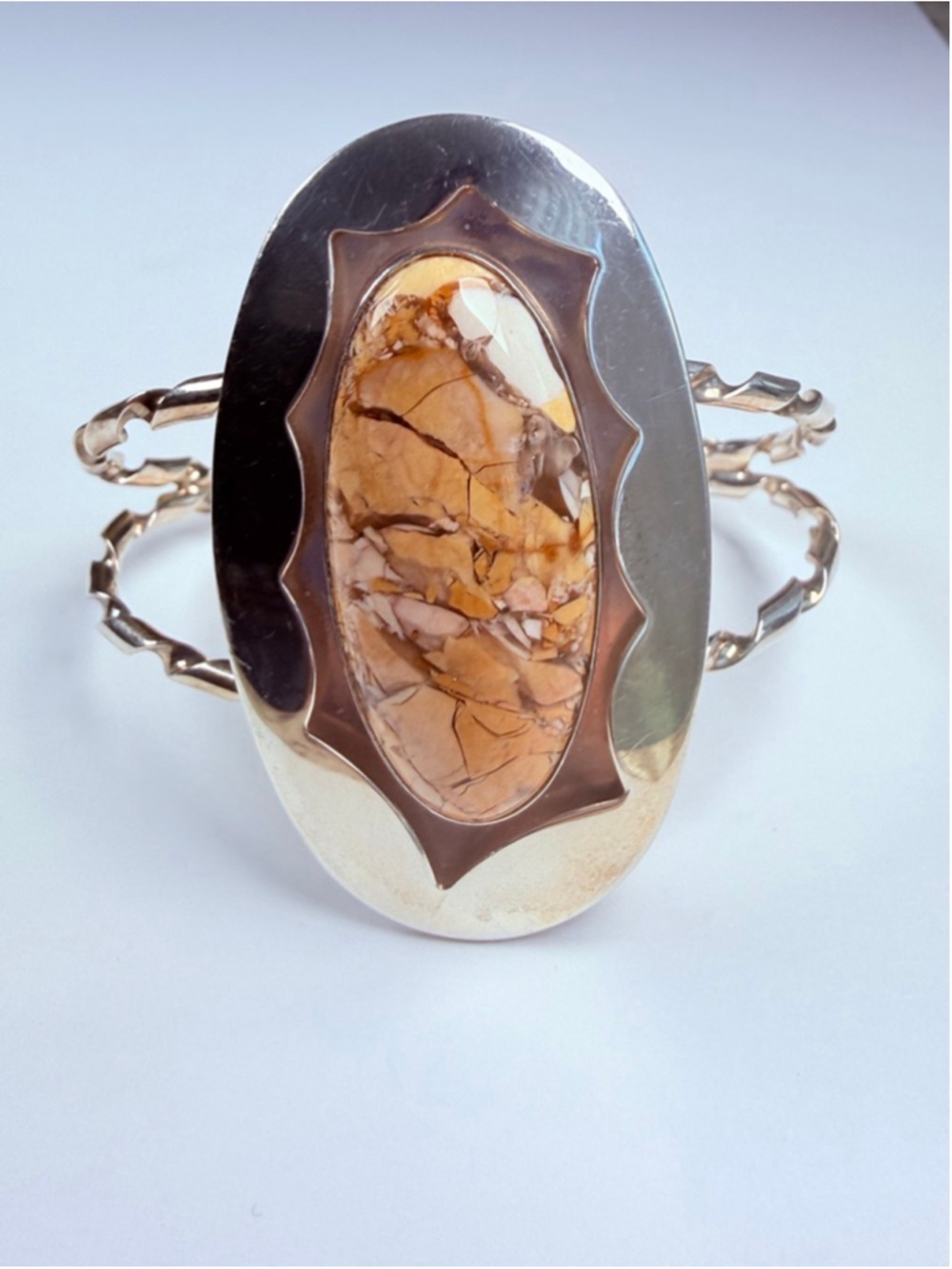 Southwestern Desert Rose Trading 38 CT Mookaite Jasper DRT Jay King XL Bracelet